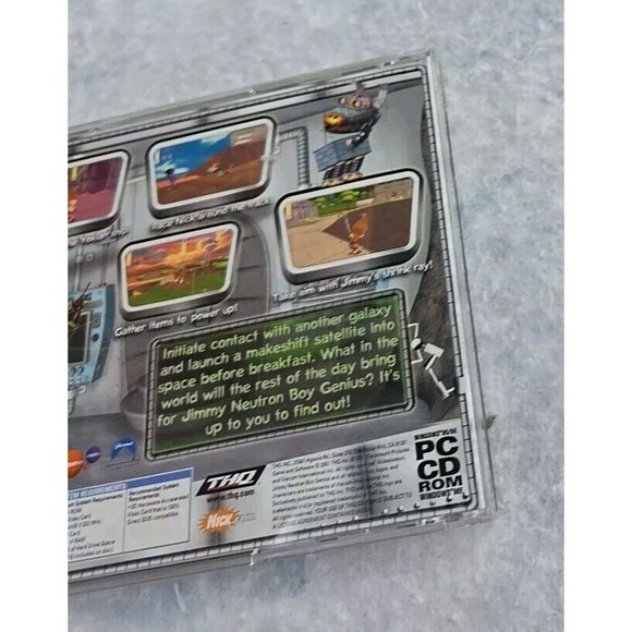 Jimmy Neutron: Boy Genius PC CD ROM Game 2001 Vintage Nickelodeon Disc & Case - Picture 3 of 11